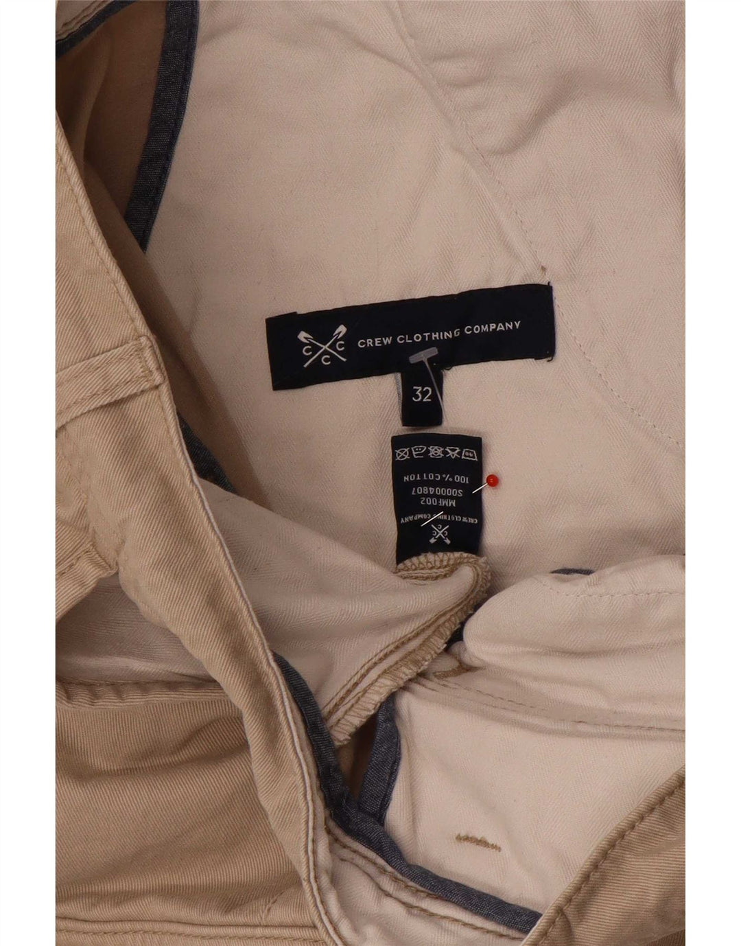 Crew Clothing Pantaloncini cargo da uomo W32 Cotone beige medio
