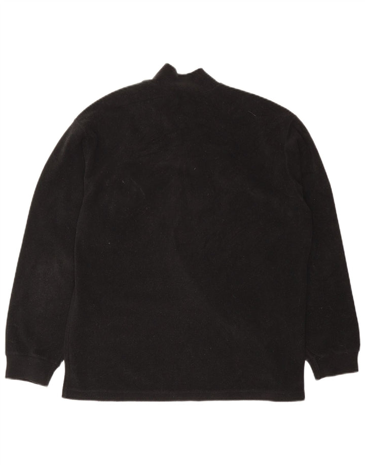 Maglione in pile Fila da uomo con zip e collo medio nero