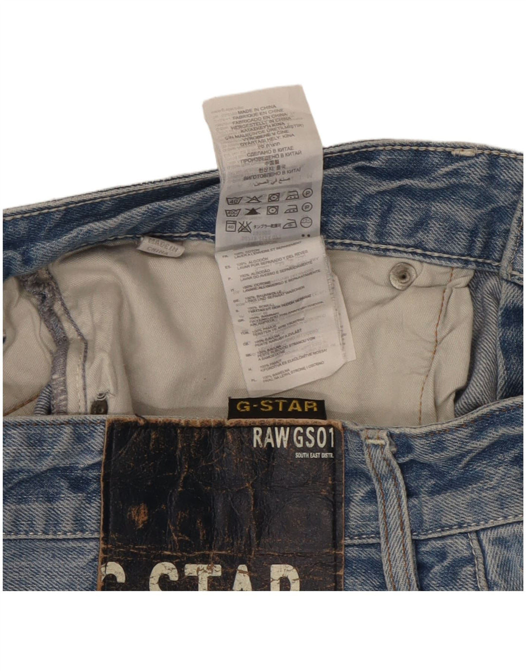Jeans dritti da uomo G-Star W33 L32 cotone blu