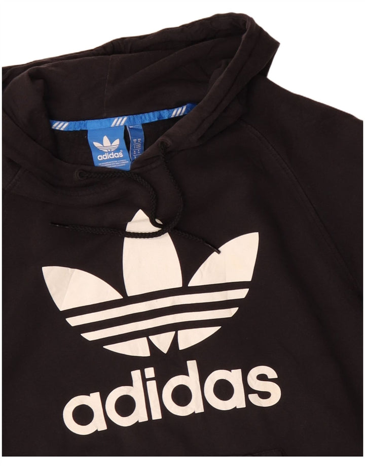 Felpa con cappuccio grafica da uomo ADIDAS, cotone nero medio