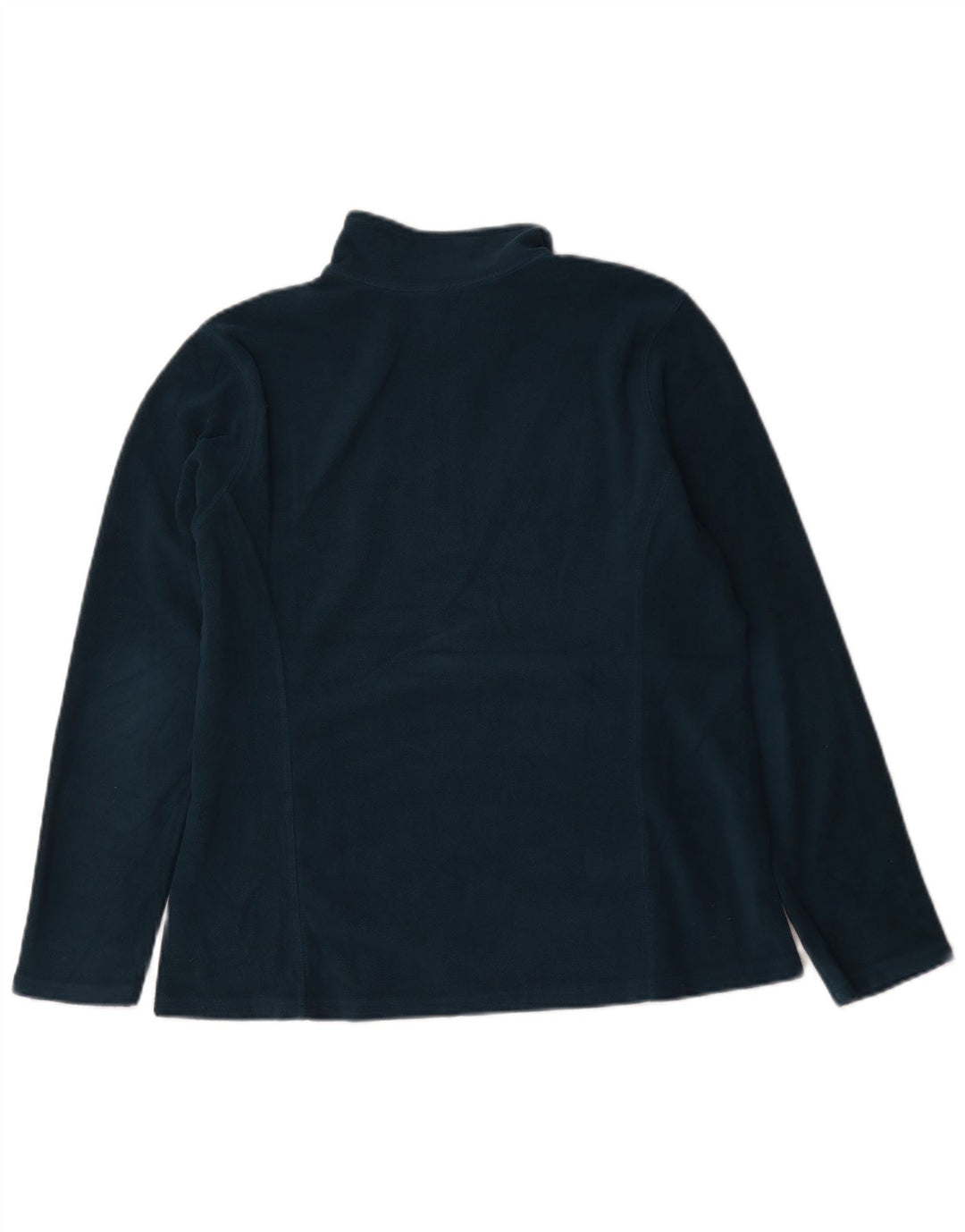 Maglione in pile da donna con collo con zip Eddie Bauer UK 16 grande poliestere blu