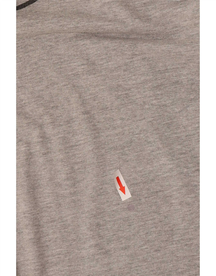 T-shirt grafica da uomo Volcom Top grande in cotone chiazzato grigio