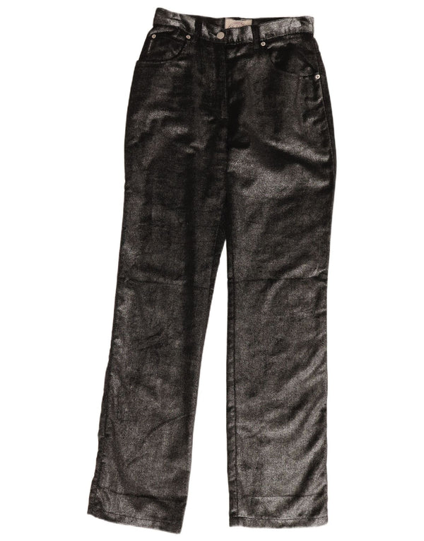 Pantaloni casual dritti da donna ARMANI W29 L34 cotone nero