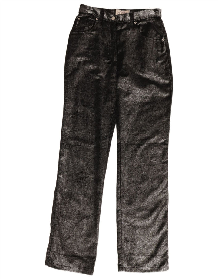 Pantaloni casual dritti da donna ARMANI W29 L34 cotone nero