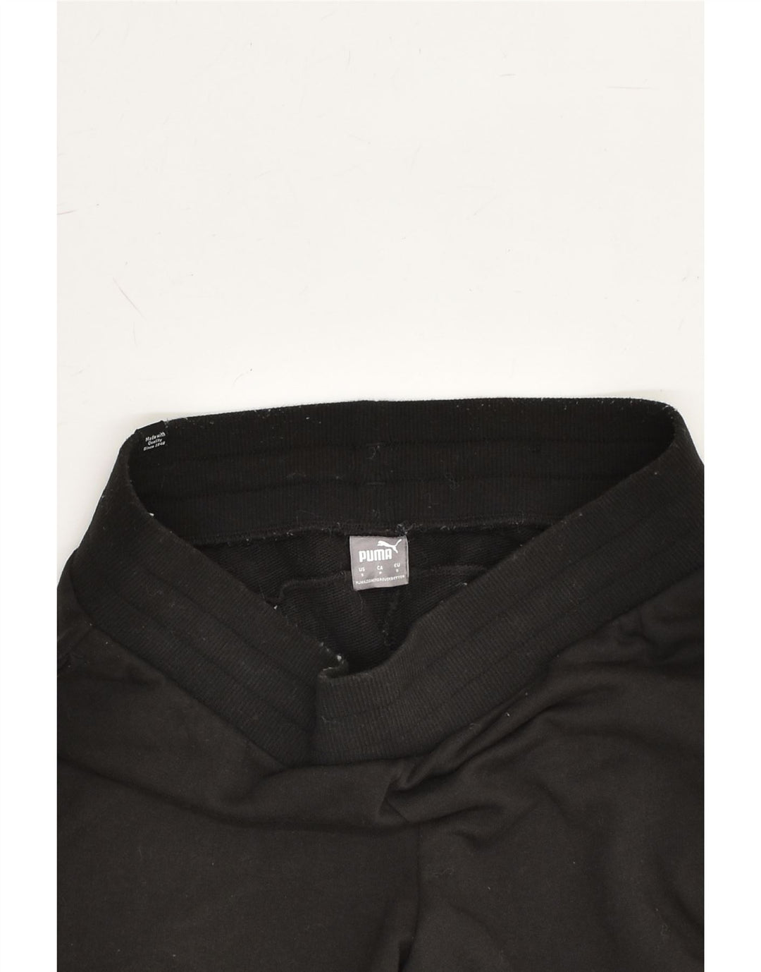 PUMA Womens Tracksuit Trousers UK 10 Small Black Cotton | Vintage Puma | Thrift | Second-Hand Puma | Used Clothing | Messina Hembry 