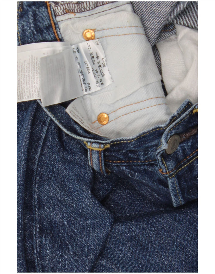 Jeans dritti da uomo Levi's W28 L32 in cotone blu navy