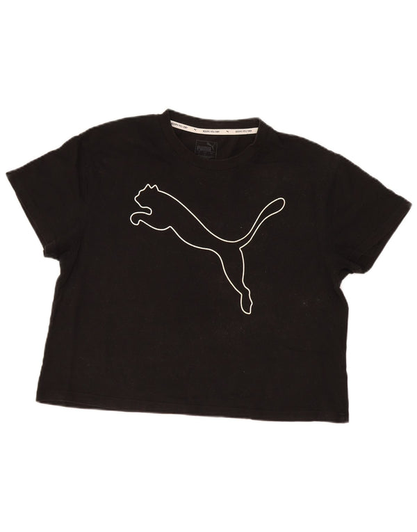 T-shirt grafica corta da donna Puma UK 16 grande nera