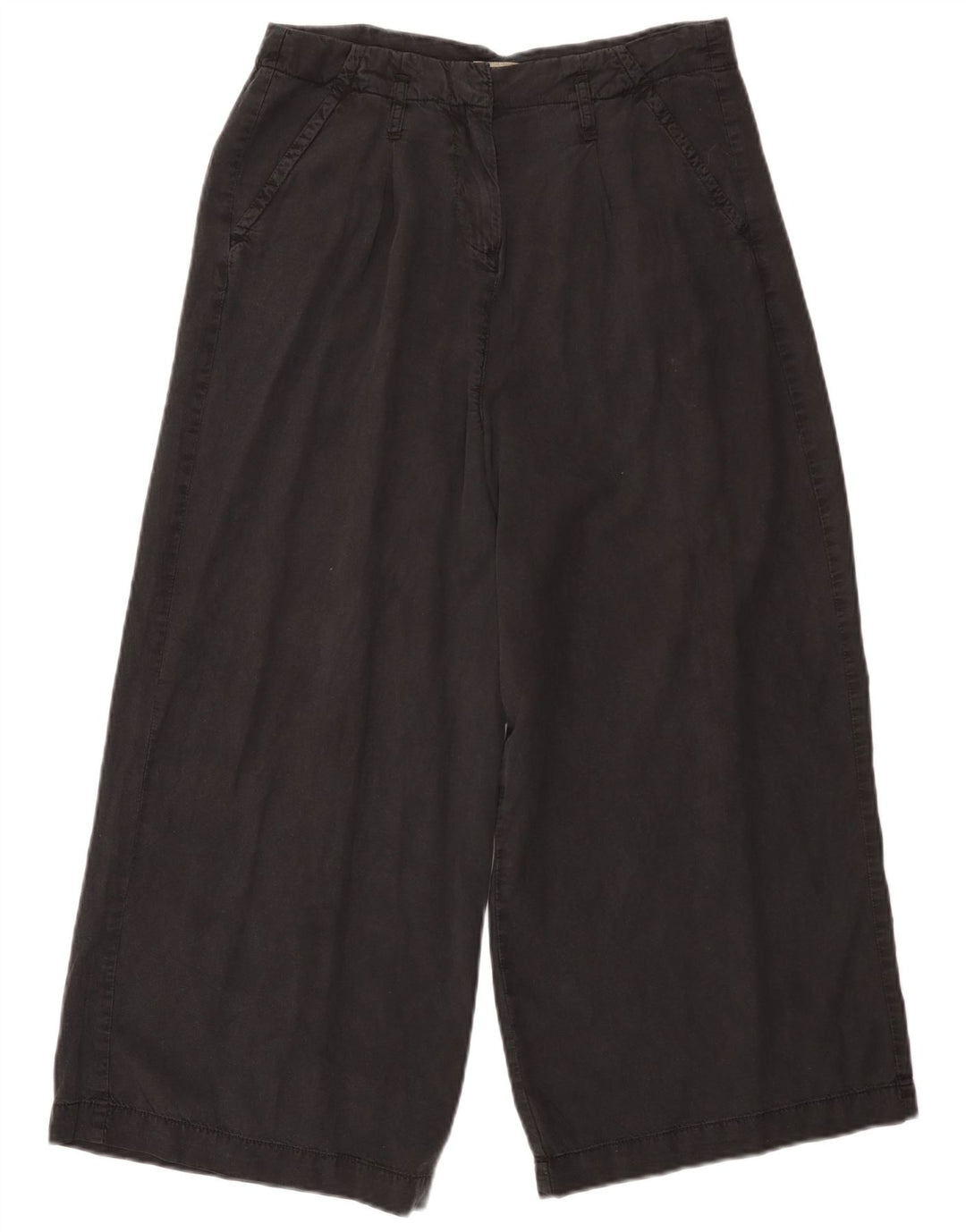 Pantaloni capri da donna a gamba larga Dack's IT 44 medio W30 L23 Tencel nero