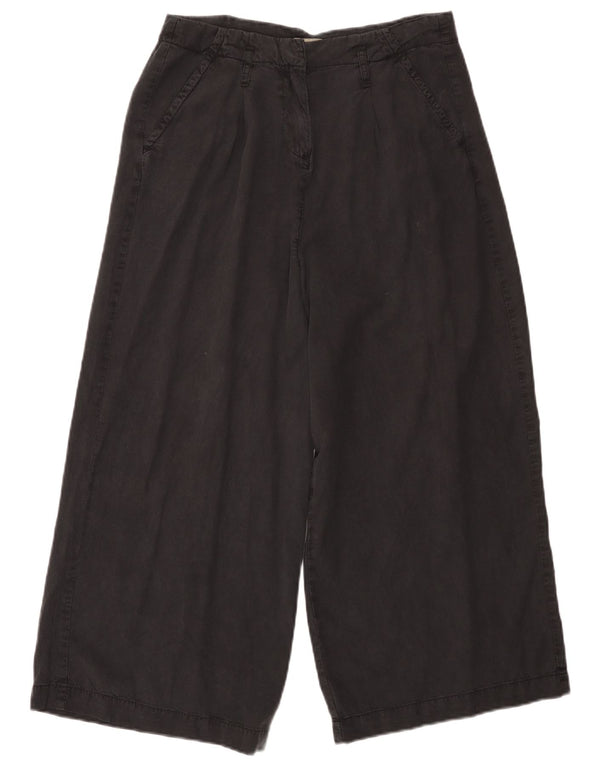 Pantaloni capri da donna a gamba larga Dack's IT 44 medio W30 L23 Tencel nero
