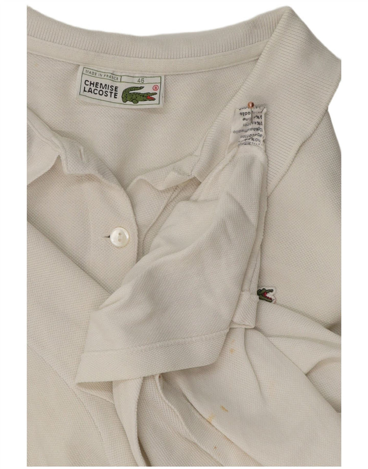 Polo da donna Lacoste taglia 46 XL in cotone bianco