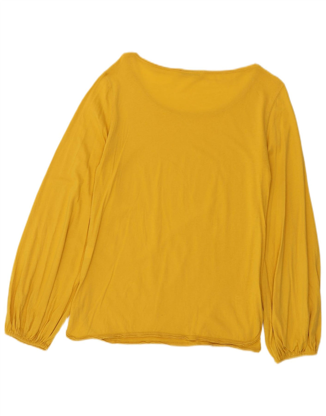 Top Zara da donna a maniche lunghe UK 10 piccolo in cotone giallo