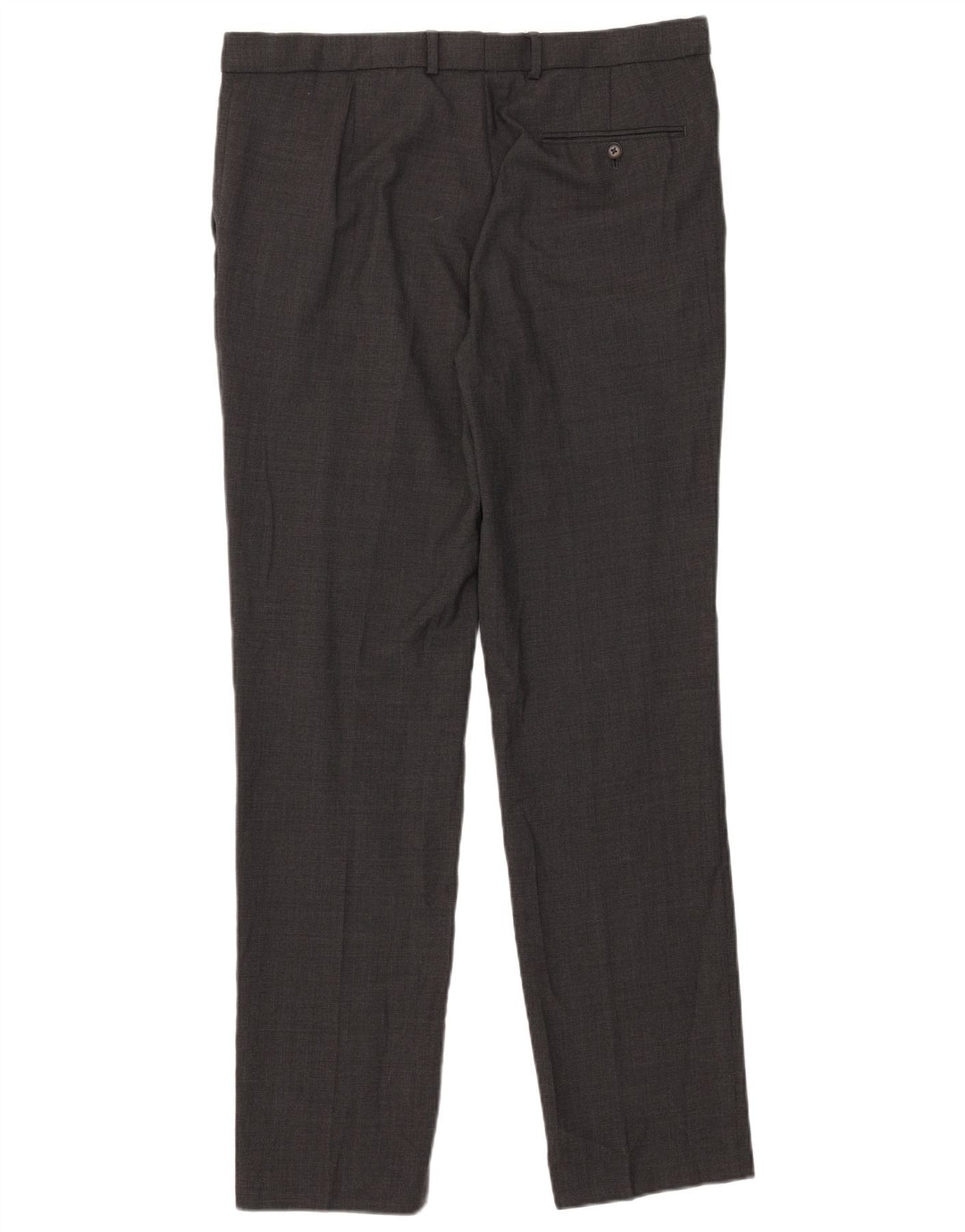 Pantaloni da abito slim sartoriali da uomo Marks & Spencer W36 L33 lana a quadri grigi