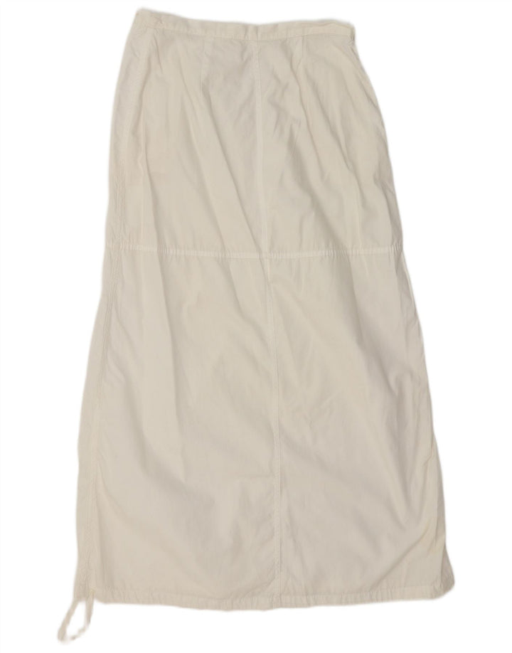 Gonna lunga a vita alta da donna Benetton W30 bianca media