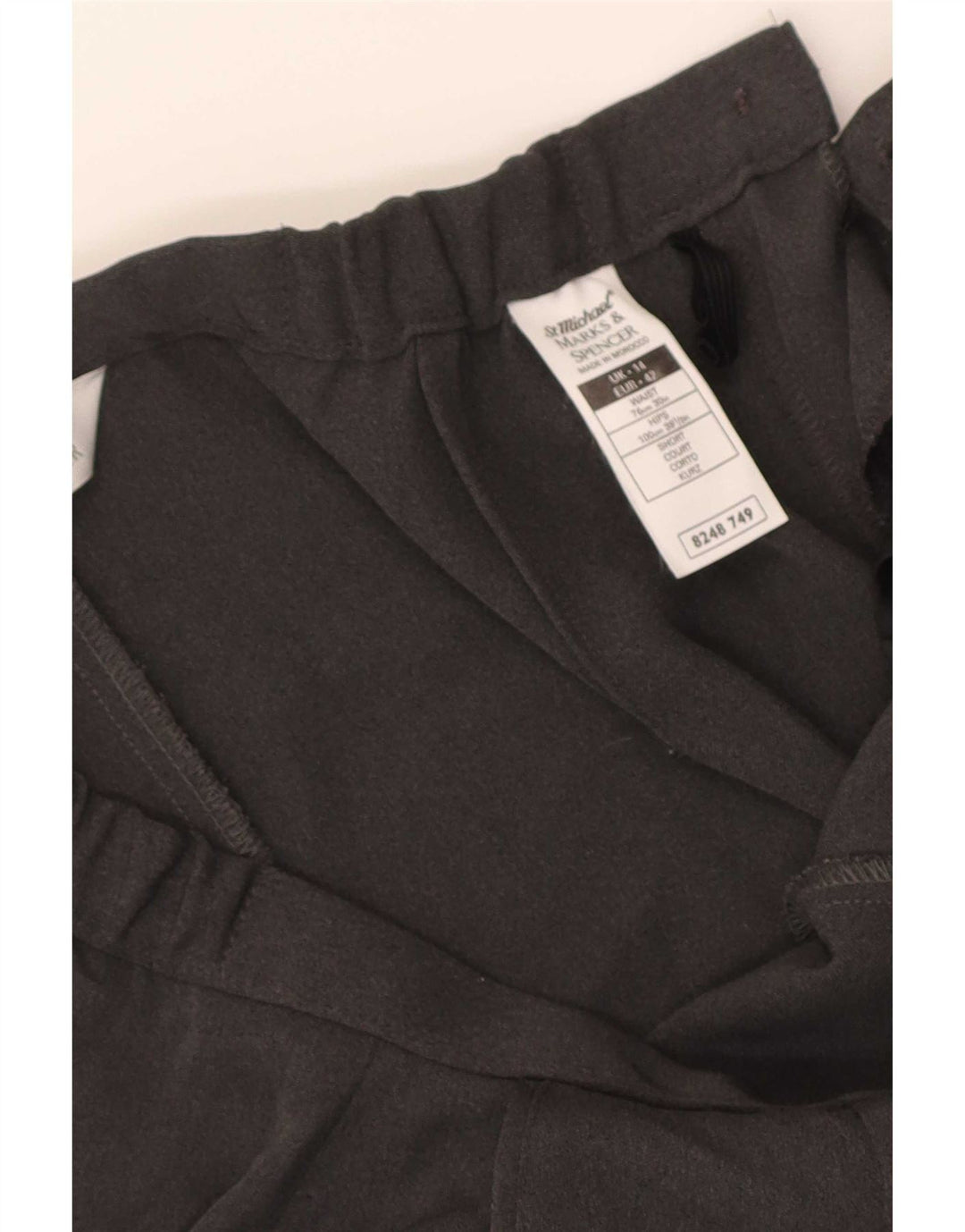 Pantaloni chino corti Marks & Spencer da donna UK 14 medio W30 L25 grigio