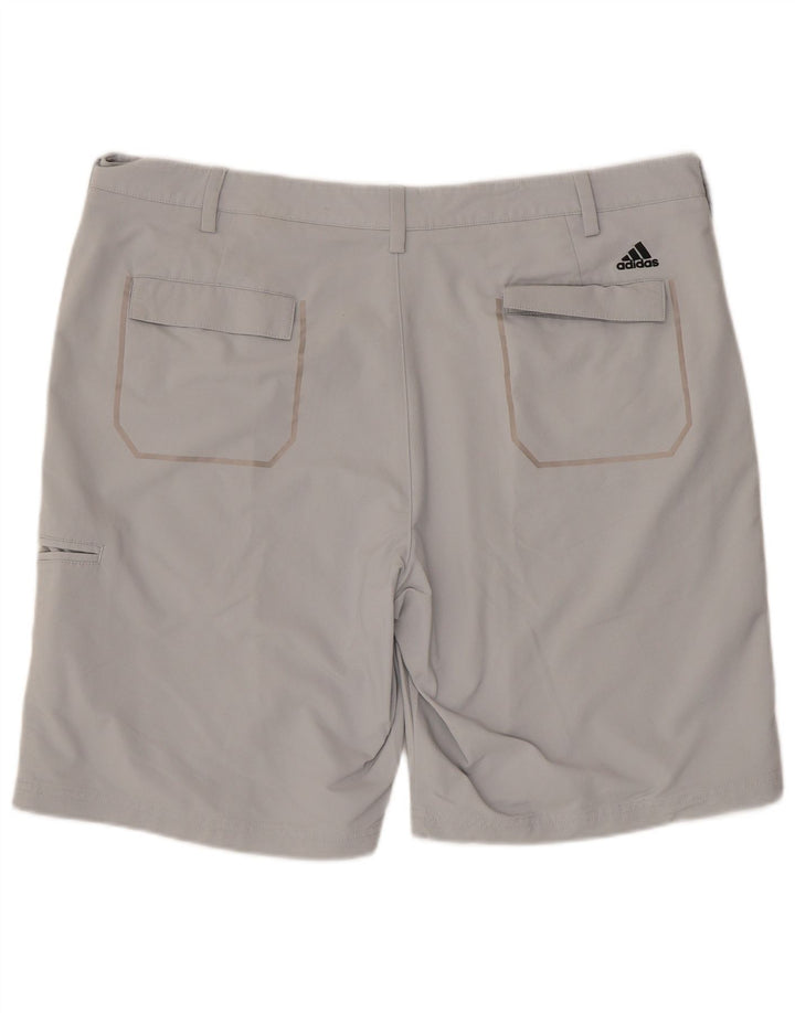 Pantaloncini cargo Adidas da uomo W38 XL in poliammide grigio