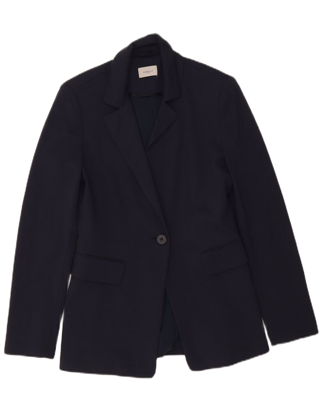 Giacca blazer da donna a 1 bottone Marella UK 8 piccola in viscosa blu navy
