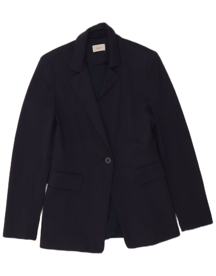 Giacca blazer da donna a 1 bottone Marella UK 8 piccola in viscosa blu navy