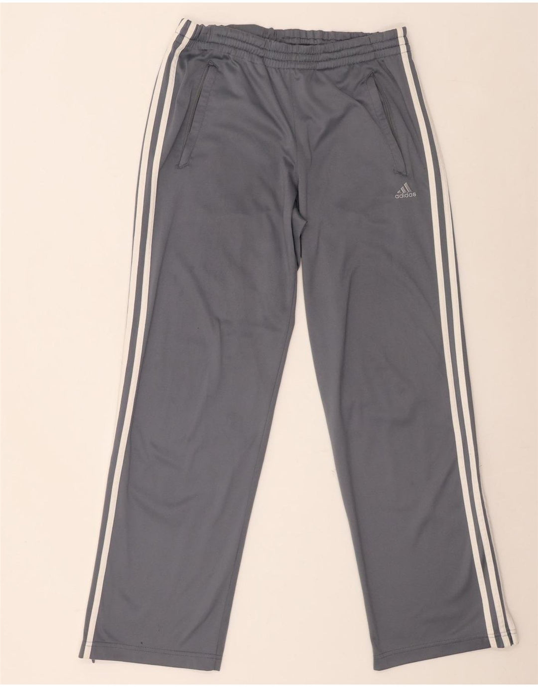 Pantaloni da tuta Adidas da uomo piccoli in poliestere grigio