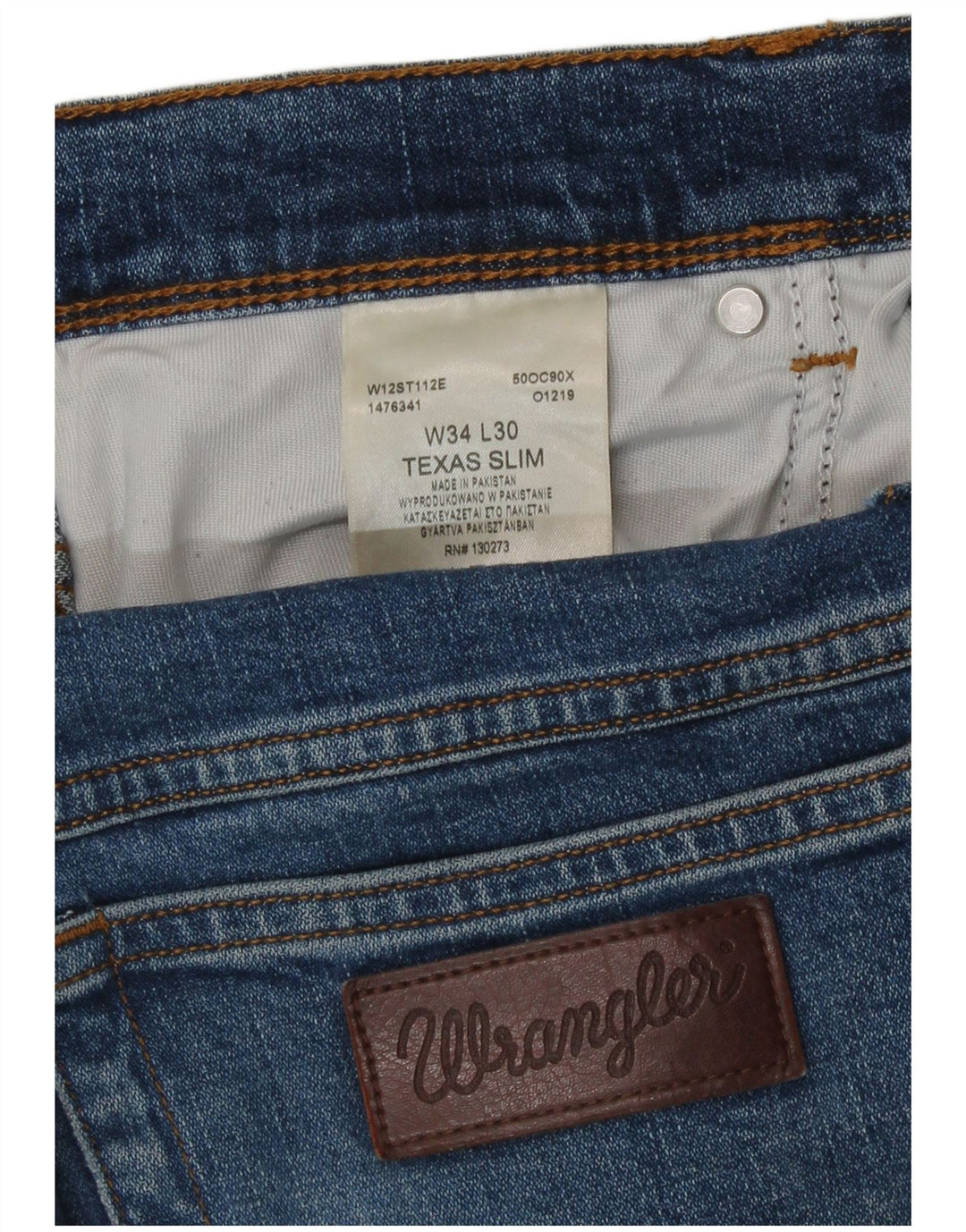 Jeans Wrangler Texas Slim da uomo W34 L30 in cotone blu