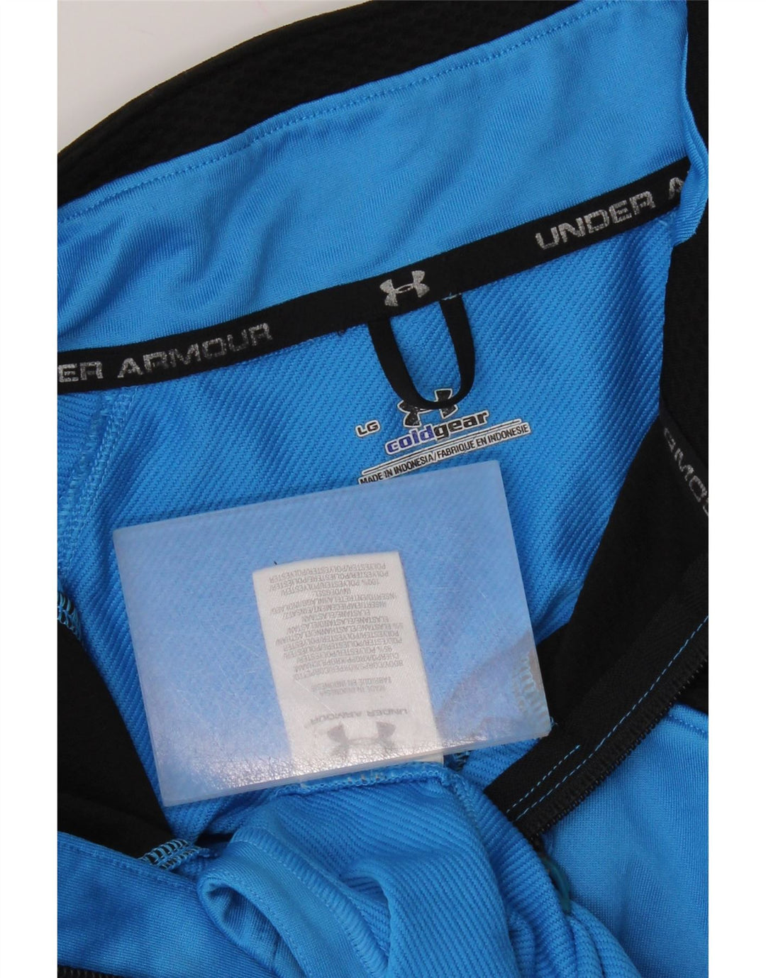 Under Armour Uomo Cold Gear Pullover Tuta da ginnastica Top Large Blu Colourblock