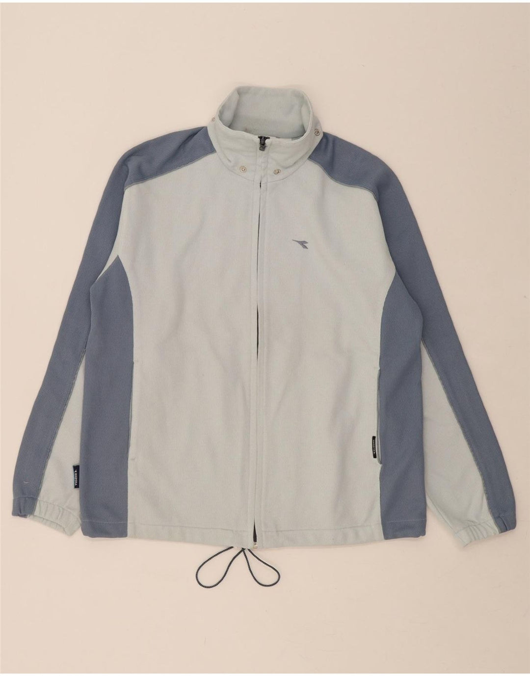 DIADORA Womens Tracksuit Top Jacket UK 12 Medium Blue Colourblock Vintage Diadora and Second-Hand Diadora from Messina Hembry 