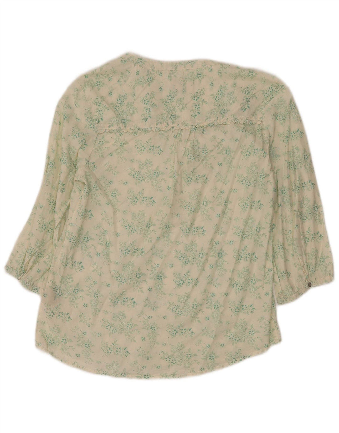 MAISON SCOTCH Camicetta oversize da donna con maniche a 3/4 US 2 XS Verde floreale