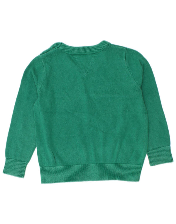 Maglione maglione con scollo a V per neonato Tommy Hilfiger 12-18 mesi verde