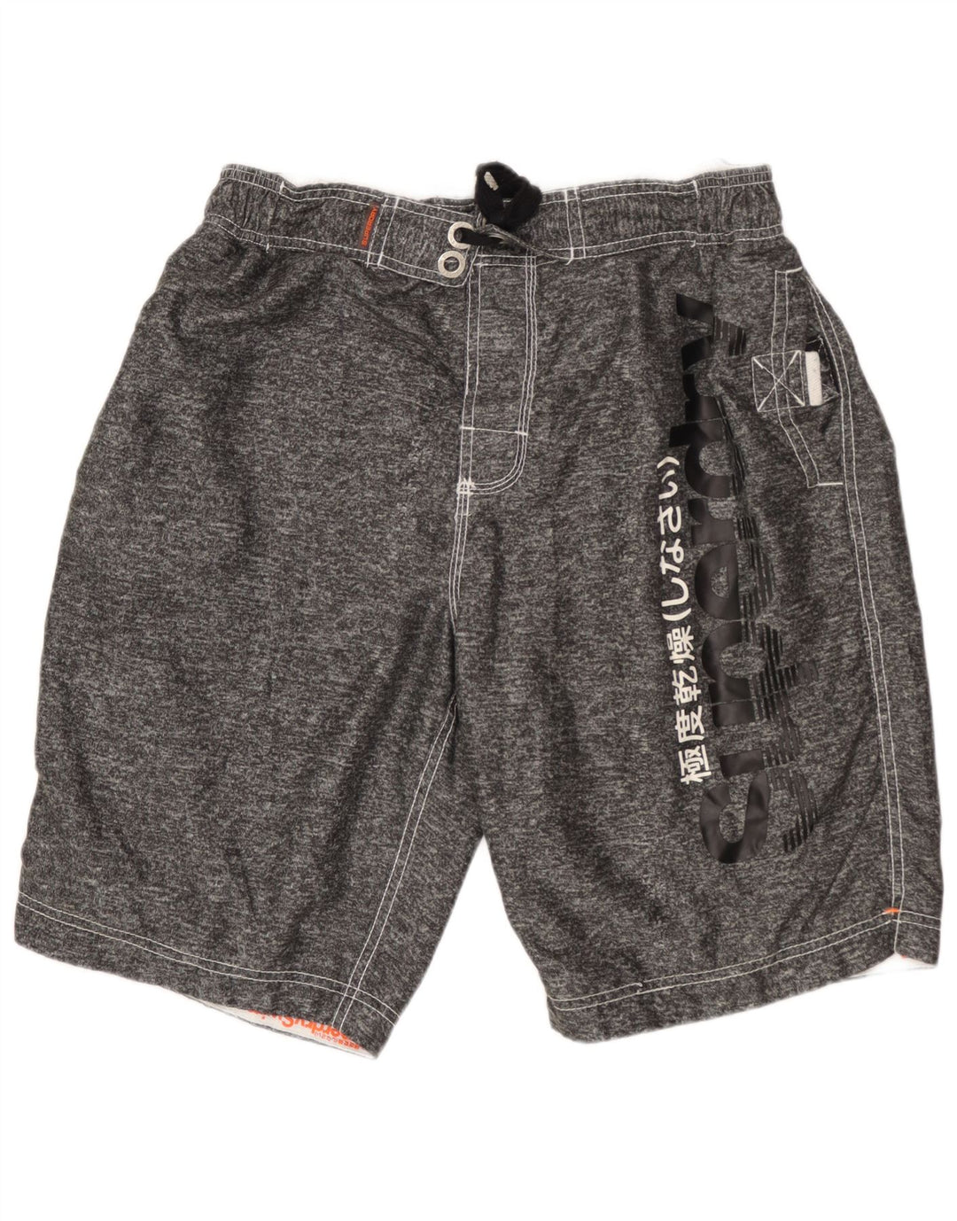 Pantaloncini da bagno con grafica da uomo Superdry XL Poliestere chiazzato grigio