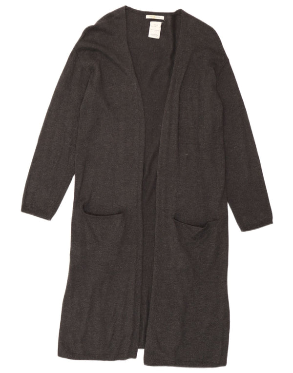 Maglione Cardigan Lungo Bambina Zara 9-10 Anni Viscosa Grigia