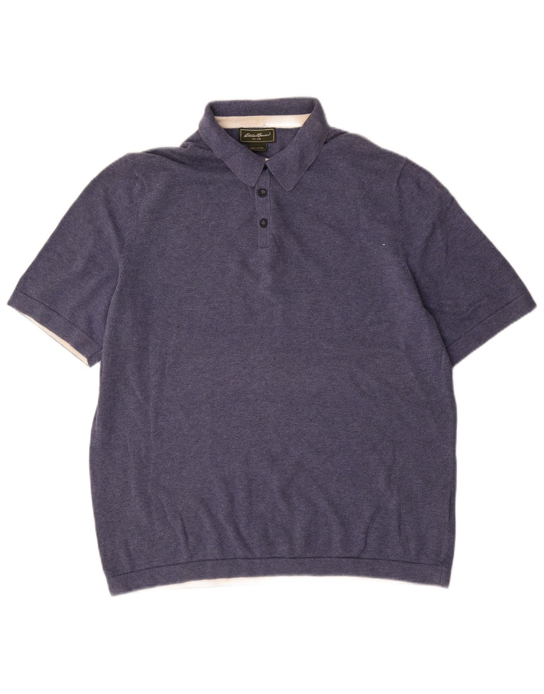 Polo da uomo EDDIE BAUER in cotone blu medio