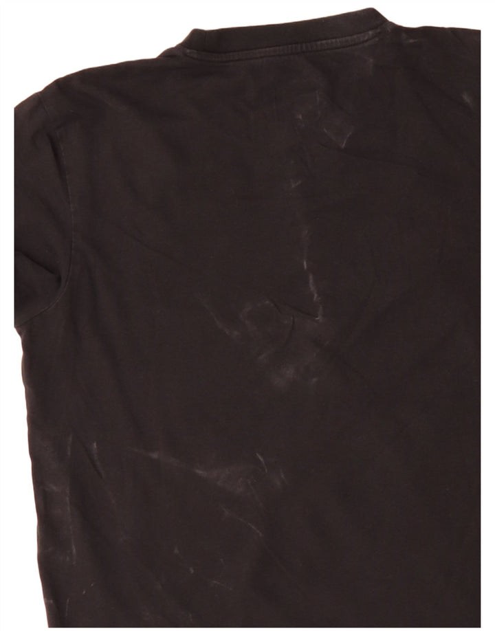 T-shirt grafica da uomo Adidas Top piccola in cotone nero