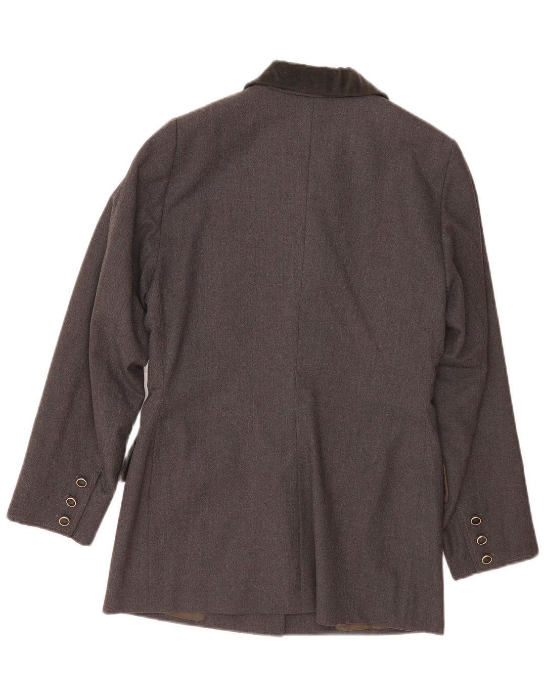 Giacca blazer vintage da donna a 5 bottoni UK 16 grande grigia
