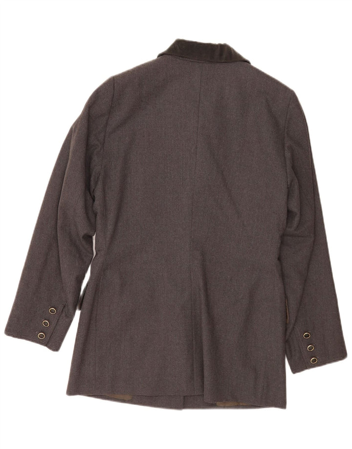 Giacca blazer vintage da donna a 5 bottoni UK 16 grande grigia