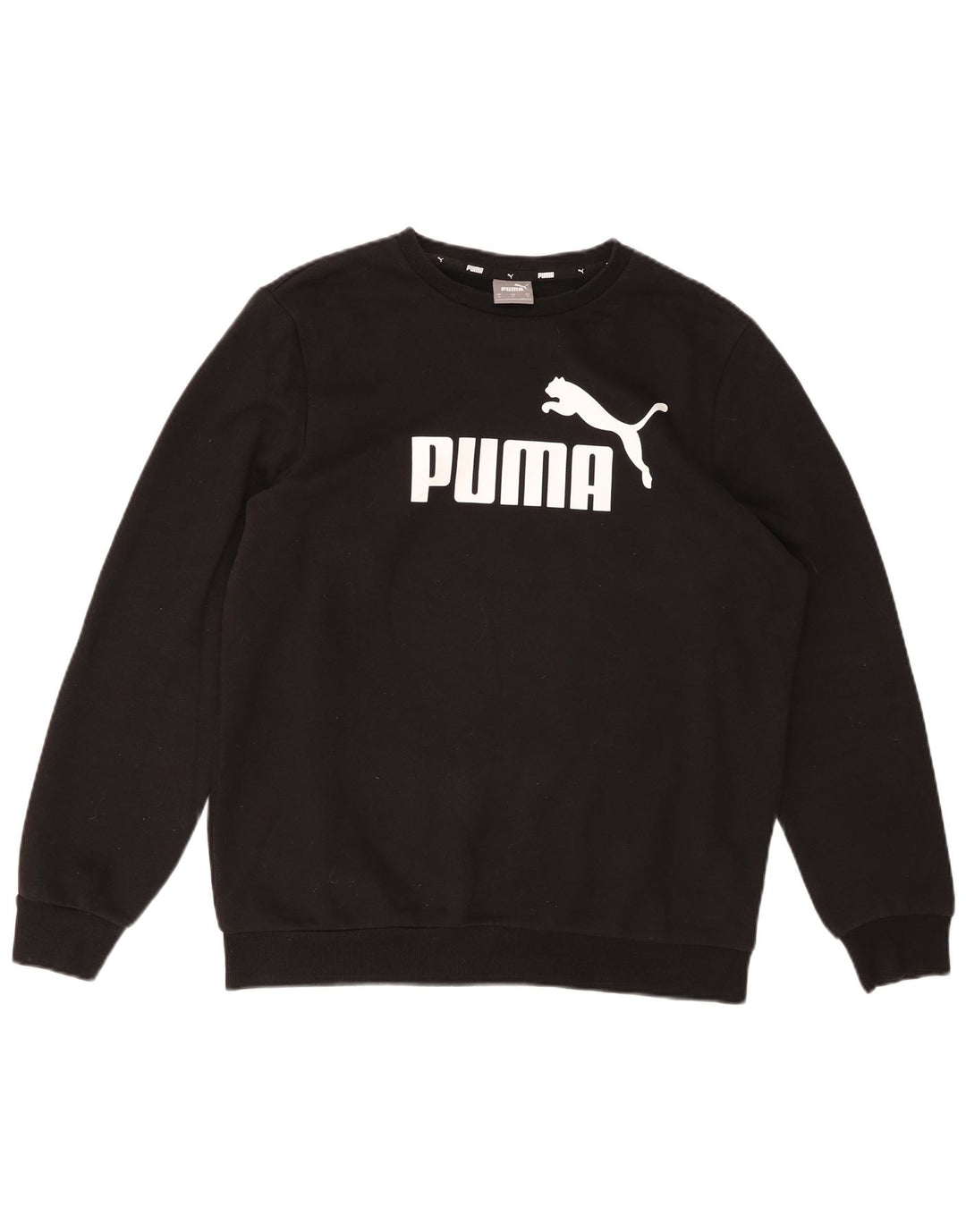Felpa grafica da uomo PUMA, maglione medio, cotone nero