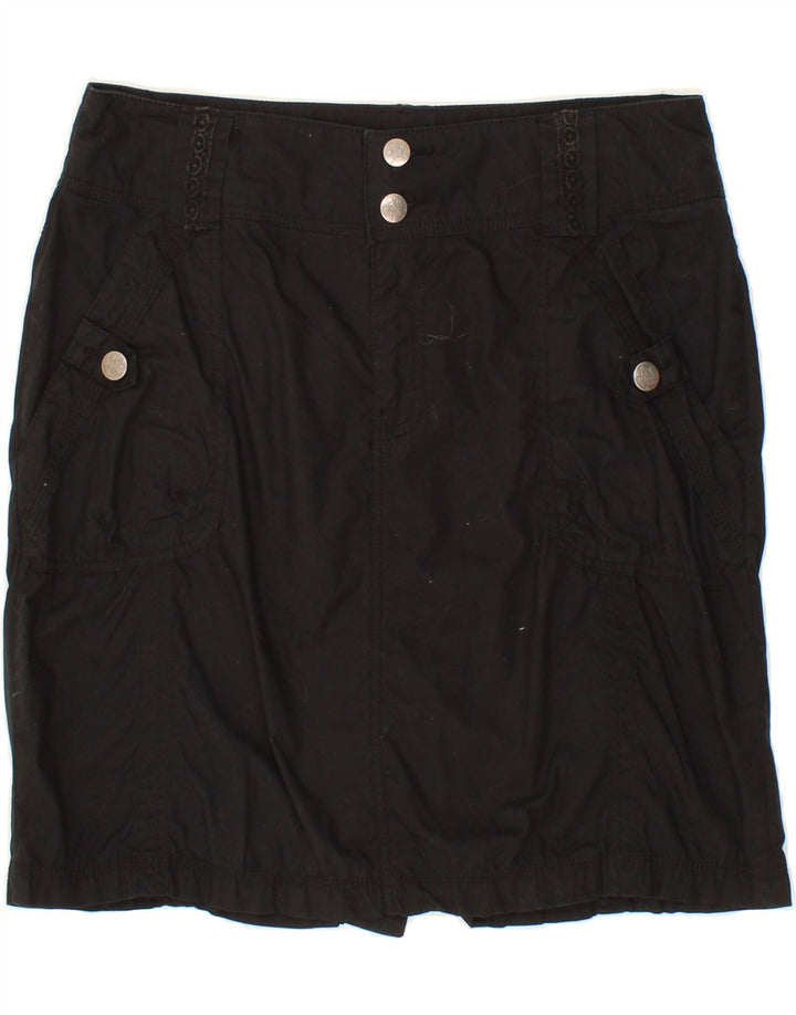 CASA BLANCA Womens Straight Skirt EU 40 Medium W32 Black Cotton Vintage Casa Blanca and Second-Hand Casa Blanca from Messina Hembry 