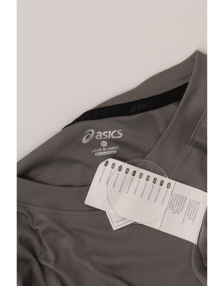 T-shirt grafica da uomo Asics Top XL grigio poliestere sportivo