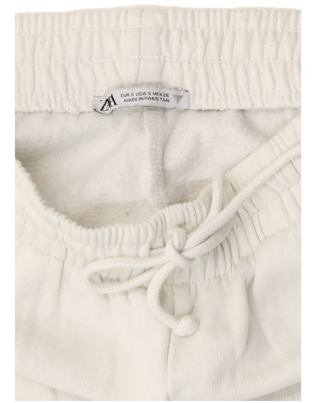 Pantaloni da tuta da donna Zara Joggers UK 8 piccoli cotone bianco