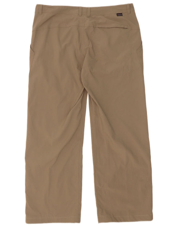 Pantaloni chino da uomo a gamba larga Patagonia US 14 XL W36 L29 Nylon beige