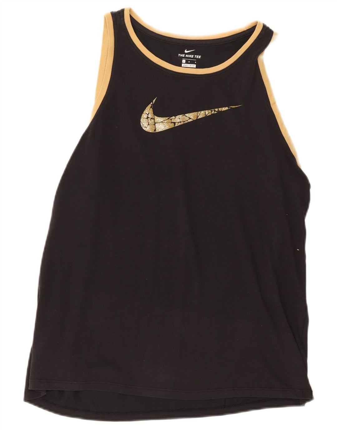 Canotta grafica Nike Dri Fit da donna UK 14 grande nera