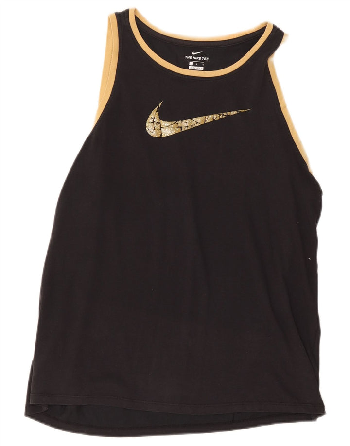 Canotta grafica Nike Dri Fit da donna UK 14 grande nera