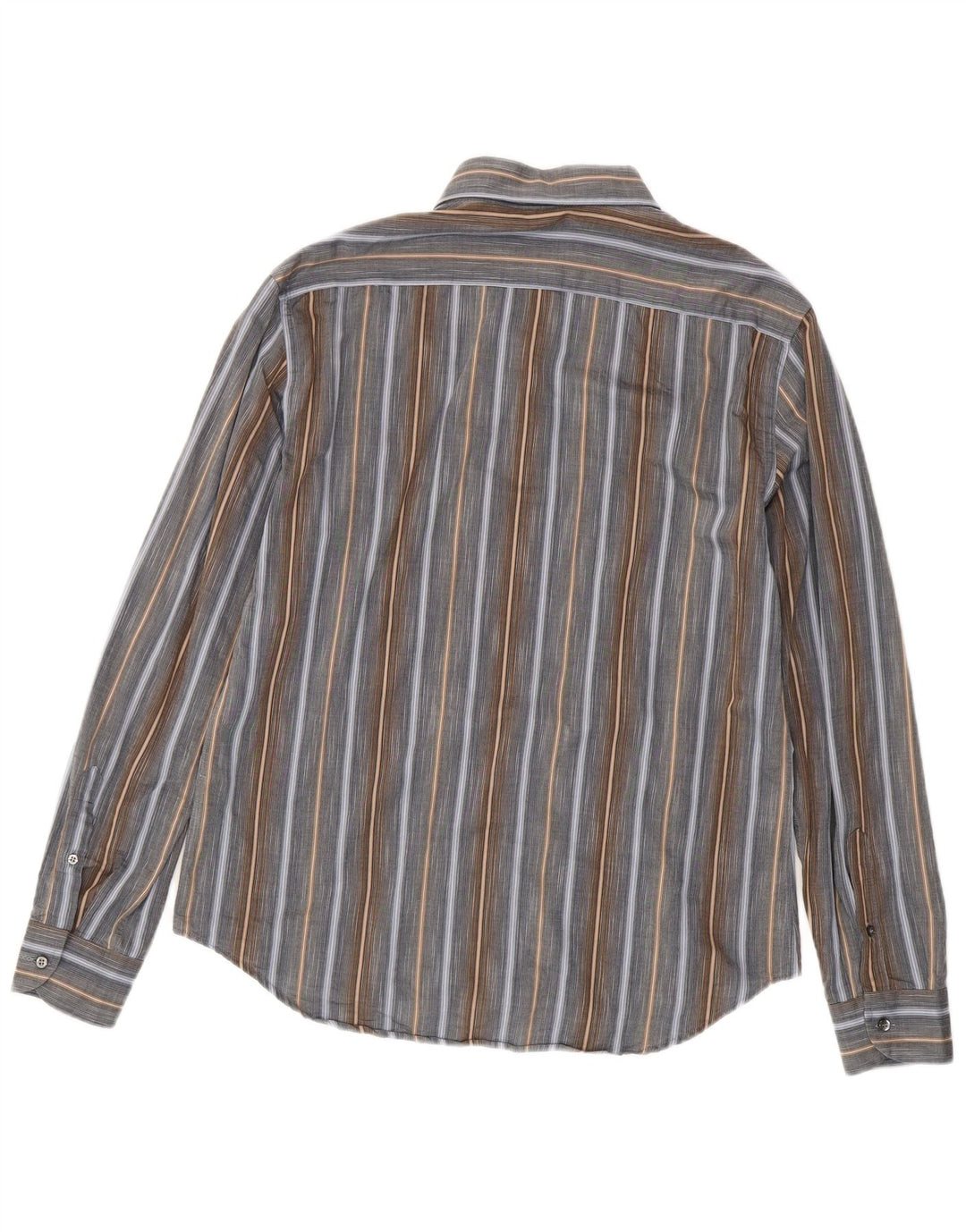 Camicia Uomo Roccobarocco Rigata Grande in Cotone Grigio