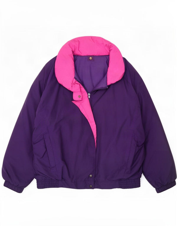 Giacca da sci oversize con grafica da donna Skiss EU 46 XL Purple Colourblock