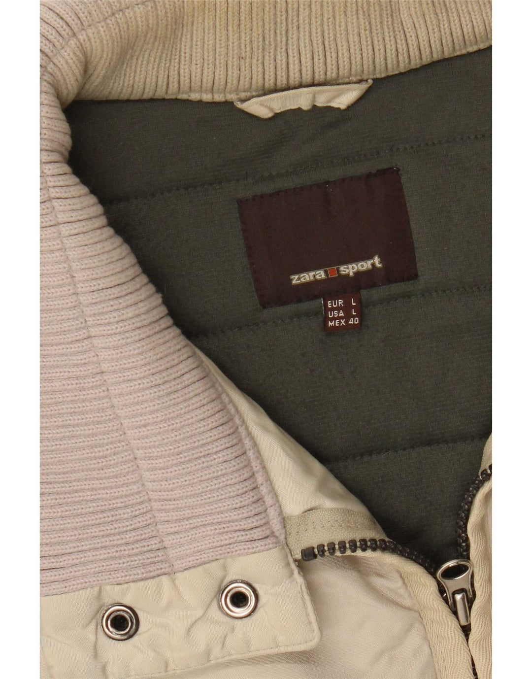 Giubbotto bomber da uomo Zara UK 40 grande beige