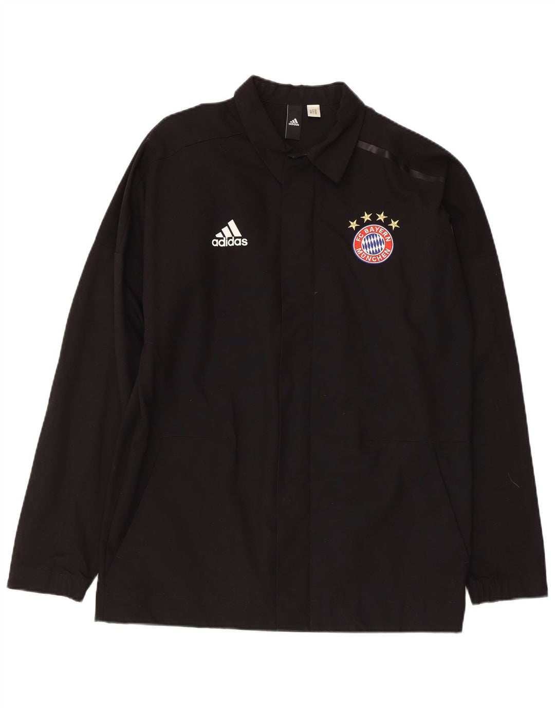 ADIDAS Mens FC Bayern Munchen Windbreaker Jacket UK 38 Medium Black