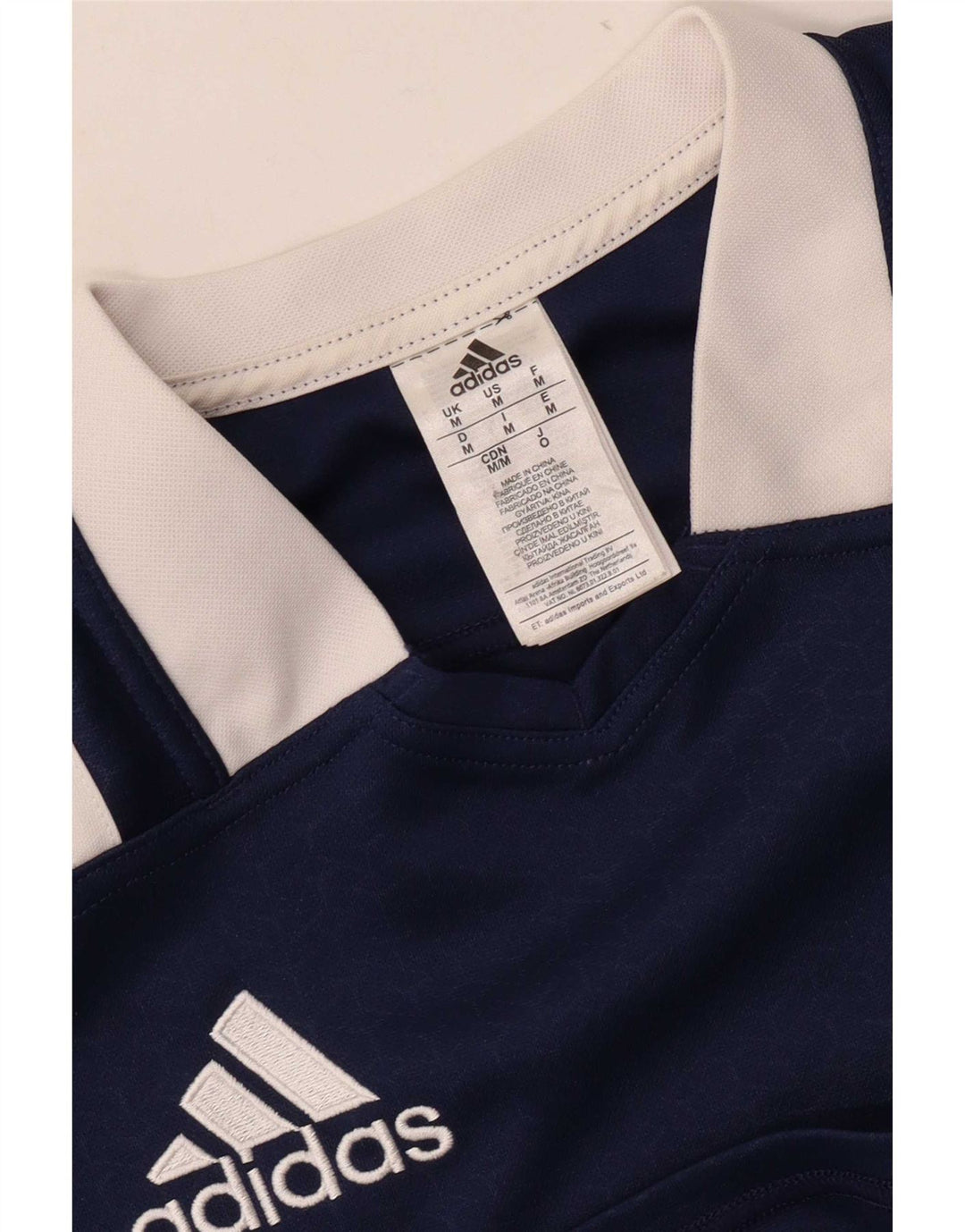 T-shirt da uomo Adidas Top in poliestere color block medio blu navy