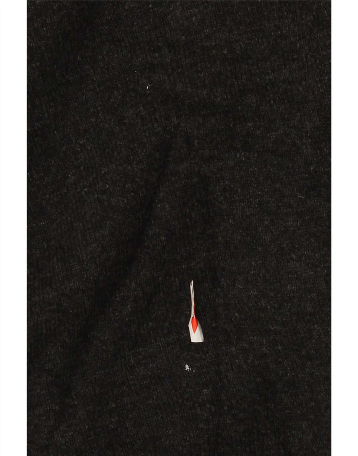 Maglione Zara da uomo con scollo a V, grande lana d'agnello grigia