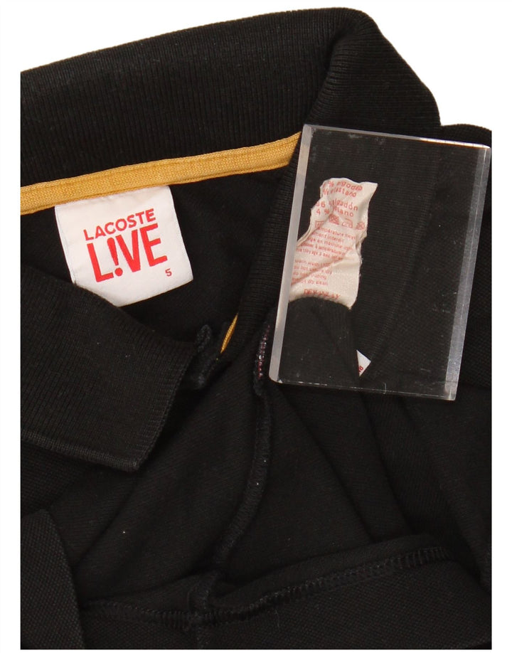 Polo da uomo LACOSTE taglia 5 grande in cotone nero