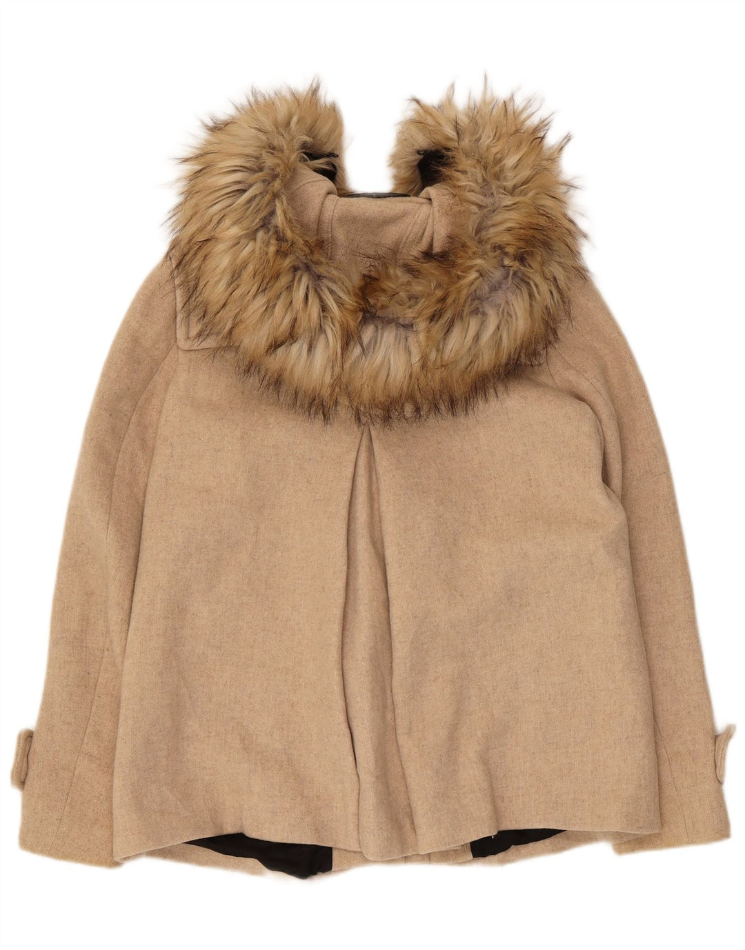 Montgomery oversize con cappuccio da donna Zara UK 6 XS Beige