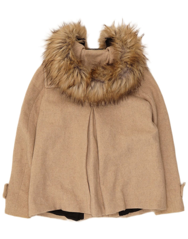Montgomery oversize con cappuccio da donna Zara UK 6 XS Beige