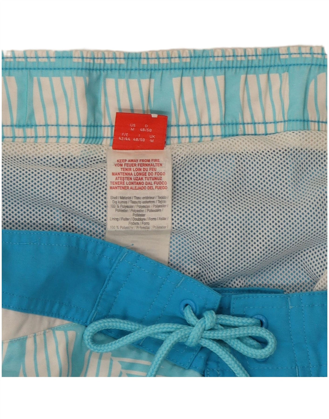 Pantaloncini da bagno grafici da uomo Puma in poliestere color block blu medio